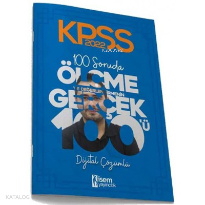 2022 KPSS Eğitim Bilimleri Ölçme ve Değerlendirmenin Gerçek 100'ü Dene