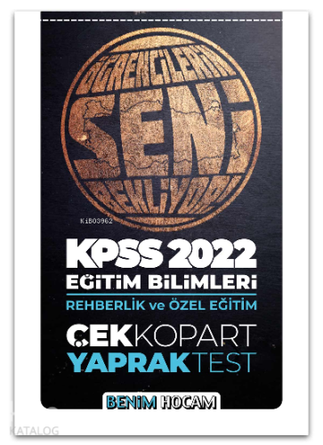 2022 KPSS Eğitim Bilimleri Rehberlik ve Özel Eğitim Çek Kopar Yaprak T