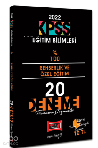 2022 KPSS Eğitim Bilimleri Rehberlik ve Özel Eğitim Tamamı Çözümlü 20 