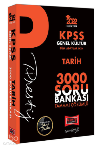 2022 KPSS Genel Kültür Tarih Prestij Seri Tamamı Çözümlü 3000 Soru Ban
