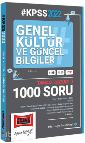 2022 KPSS Genel Kültür ve Güncel Bilgiler Tamamı Çözümlü Soru Bankası