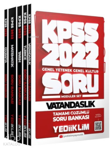 2022 KPSS Genel Yetenek Genel Kültür Tamamı Çözümlü Modüler Soru Banka