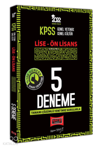 2022 KPSS GY GK Lise Ön Lisans Son Çıkış Tamamı Çözümlü 5 Deneme | ben
