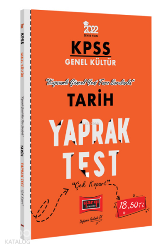 2022 KPSS Lisans GK Tarih Yaprak Test | benlikitap.com