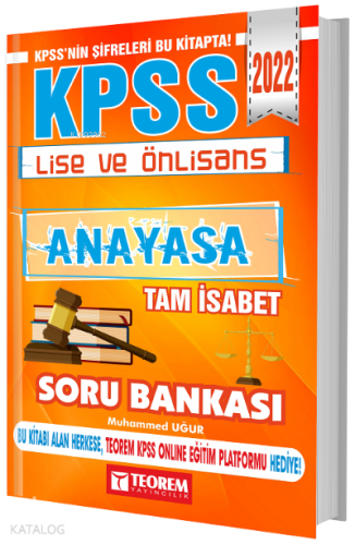 2022 KPSS Lise Ön Lisans Anayasa Tam İsabet Soru Bankası | benlikitap.