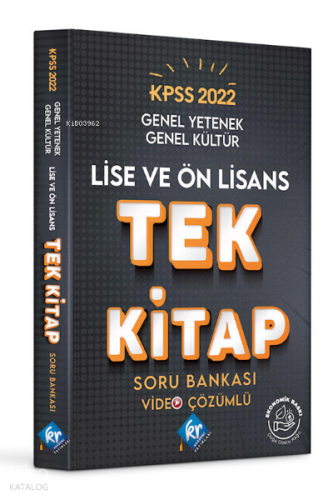 2022 KPSS Lise Ön Lisans Genel Yetenek Genel Kültür Tek Kitap Soru Ban