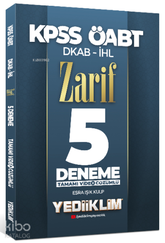 2022 KPSS ÖABT DKAP- İHL Zarif Tamamı Video Çözümlü 5 Deneme