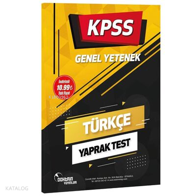 2022 KPSS Türkçe Yaprak Test | benlikitap.com