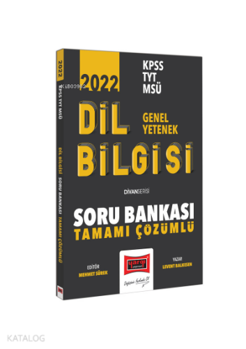 2022 KPSS TYT MSÜ Genel Yetenek Tamamı Çözümlü Divan-ı Dil Bilgisi Soru Bankası
