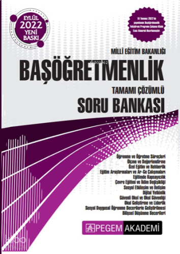 2022 Milli Eğitim Bakanlığı Başöğretmenlik Soru Bankası