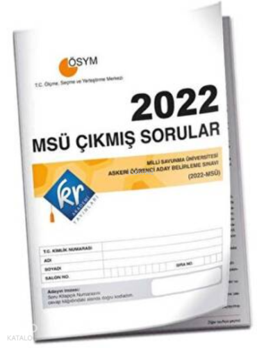 2022 MSÜ Çıkmış Sorular Tıpkı Basım Kitapçığı | benlikitap.com