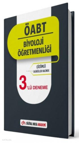 2022 ÖABT Biyoloji Öğretmenliği Çözümlü 3lü Deneme Dijital Hoca Akadem