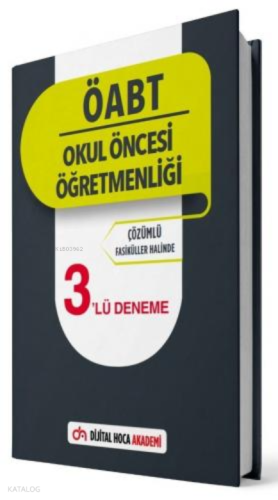 2022 ÖABT Okul Öncesi Öğretmenliği Çözümlü 3lü Deneme Dijital Hoca Akademi