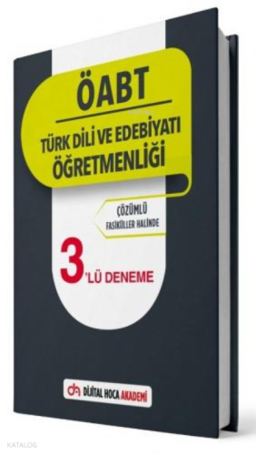 2022 ÖABT Türk Dili ve Edebiyatı Öğretmenliği Çözümlü 3lü Deneme Dijital Hoca Akademi