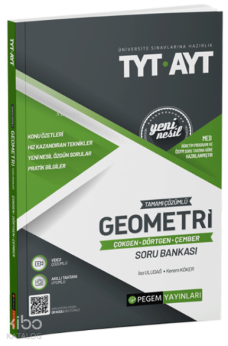 2022 TYT-AYT Tamamı Çözümlü Geometri ( Çokgen-Dörtgen-Çember ) Soru Bankası;Üniversite Sınavlarını Hazırlık