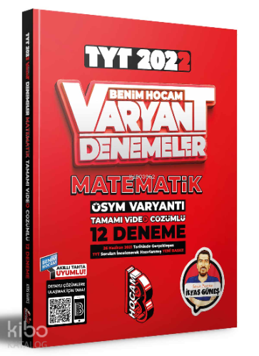 2022 TYT Matematik Tamamı Video Çözümlü 12 Deneme Sınavı | benlikitap.