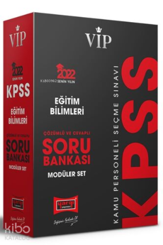 2022 VİP KPSS Eğitim Bilimleri Çözümlü ve Cevaplı Soru Bankası Modüler