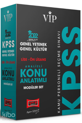 2022 VİP KPSS GY GK Lise Ön Lisans Analizli Konu Anlatımlı Modüler Set