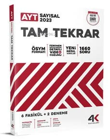 2023 4K Ayt Sayısal Tam Tekrar