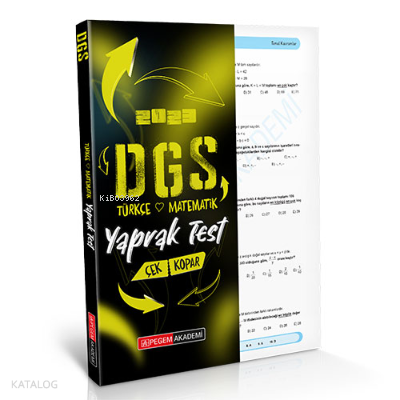 2023 Dgs Çek Kopart Yaprak Test | benlikitap.com