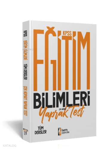 2023 İSEM KPSS Eğitim Bilimleri Çek - Kopart Yaprak Test | benlikitap.