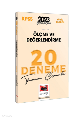 2023 KPSS Eğitim Bilimleri Ölçme ve Değerlendirme Tamamı Çözümlü 20 De