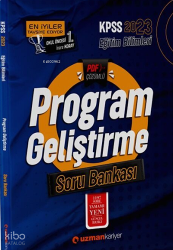 2023 KPSS Eğitim Bilimleri Program Geliştirme Soru Bankası