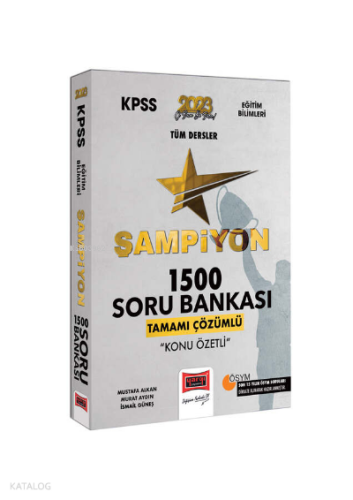 2023 KPSS Eğitim Bilimleri Tüm Dersler Tamamı Çözümlü Şampiyon 1500 Soru Bankası