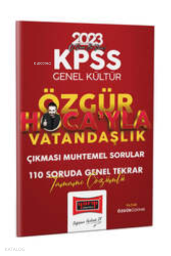 2023 KPSS Genel Kültür Özgür Hoca'yla Çıkması Muhtemel Sorular Tamamı 