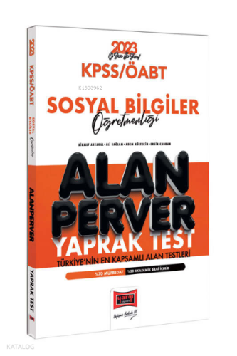 2023 KPSS ÖABT Sosyal Bilgiler Öğretmenliği Alanperver Yaprak Test