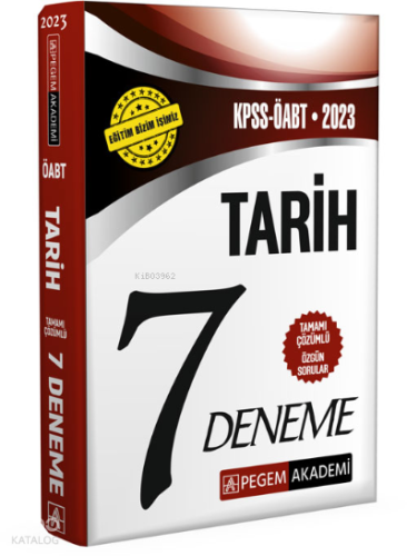 2023 KPSS ÖABT Tarih Öğretmenliği 7 Deneme | benlikitap.com