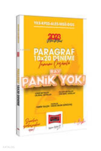 2023 KPSS-YKS-ALES-DGS-MSÜ Panik Yok Tamamı Çözümlü 10x20 Paragraf Deneme