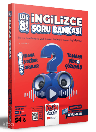 2023 LGS 8.Sınıf İngilizce SES Tamamı Video Çözümlü Soru Bankası