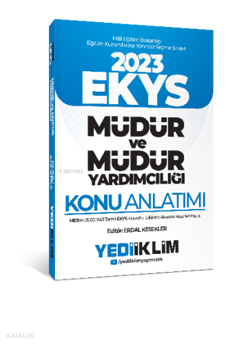 2023 MEB EKYS Müdür ve Müdür Yardımcılığı Konu Anlatımı | benlikitap.c