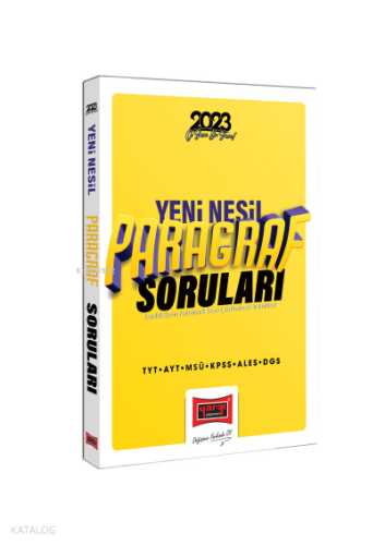 2023 TYT AYT MSÜ KPSS ALES DGS Yeni Nesil Paragraf Soruları