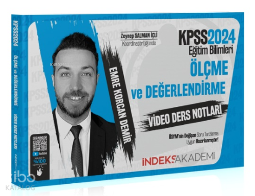 2024 KPSS Eğitim Bilimleri Ölçme ve Değerlendirme Video Ders Notları - Emre Korcan Demir İndeks Akademi Yayıncılık