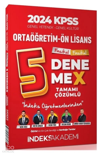 2024 KPSS Lise Ortaöğretim Ön Lisans 5 DenemeX Fasikül Çözümlü | benli