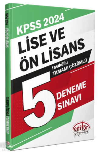 2024 KPSS Lise ve Ön Lisans Tamamı Çözümlü 5 Fasikül Deneme Sınavı | b