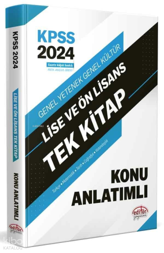 2024 KPSS Lise ve Önlisans Tek Kitap Konu Anlatımlı | benlikitap.com