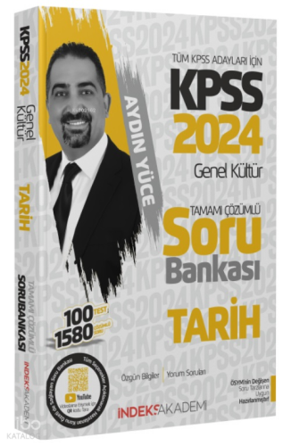 2024 KPSS Tarih Soru Bankası Çözümlü - Aydın Yüce İndeks Akademi Yayın