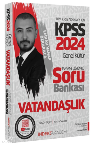 2024 KPSS Vatandaşlık Soru Bankası Çözümlü - Emrah Vahap Özkaraca İnde