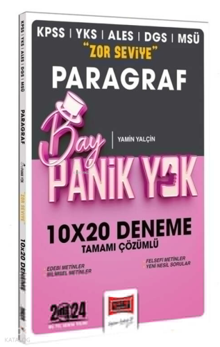 2024 KPSS YKS MSÜ Bay Panik Yok Paragraf Zor Seviye 10x20 Tamamı Çözüm