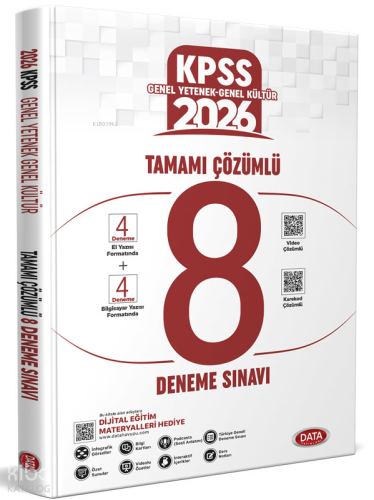 2026 KPSS Genel Yetenek Genel Kültür Tamamı Çözümlü 8 Deneme Sınavı | 