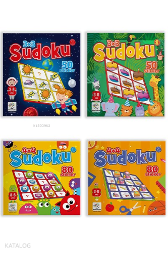 3-6 Yaş Stickerlı Çıkartmalı Sudoku Seti