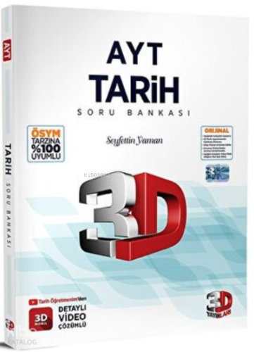 3D Yayınları AYT Tarih Soru Bankası | benlikitap.com