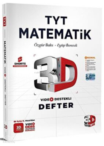 3D Yayınları TYT Matematik Video Destekli Defter | benlikitap.com