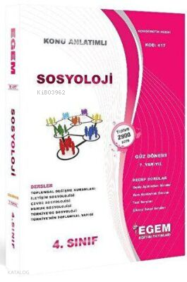 4. Sınıf 7. Yarıyıl Sosyoloji Hedef Sorular