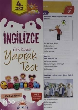 4. Sınıf İngilizce Çek Kopar Yaprak Test | benlikitap.com