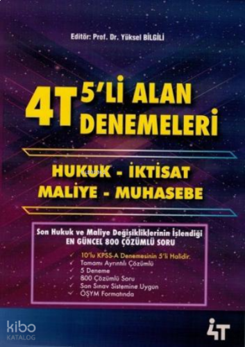 4T 2020 Kpss A Grubu Tamamı Çözümlü 5 Li Alan Denemel | benlikitap.com
