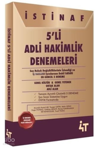 4T İstinaf 5 Li Adli Hakimlik Denemeleri